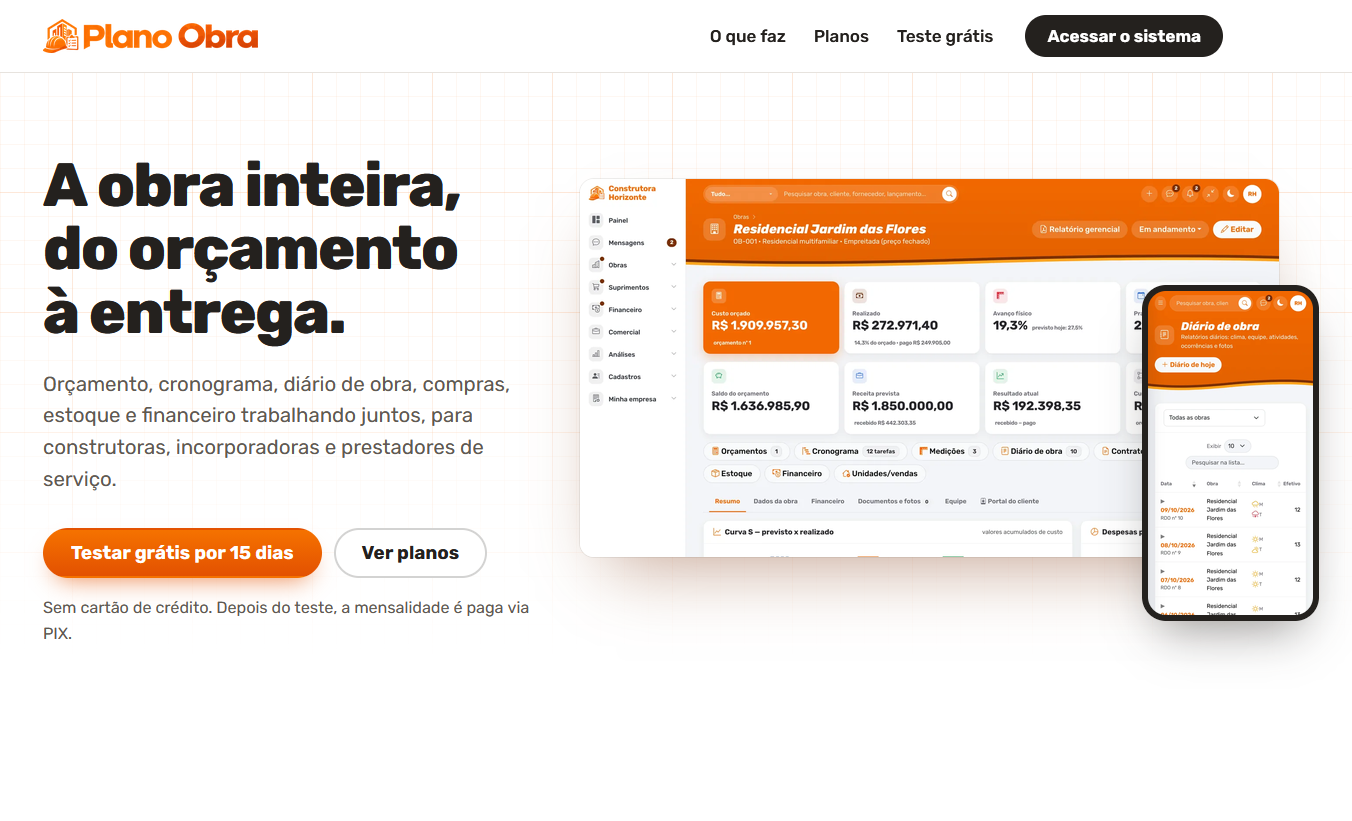 Plano Obra